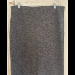 LOFT Dark Grey L Pencil Skirt